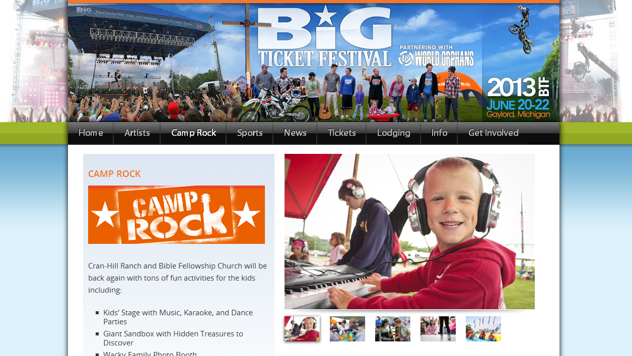 Big Ticket Festival Website