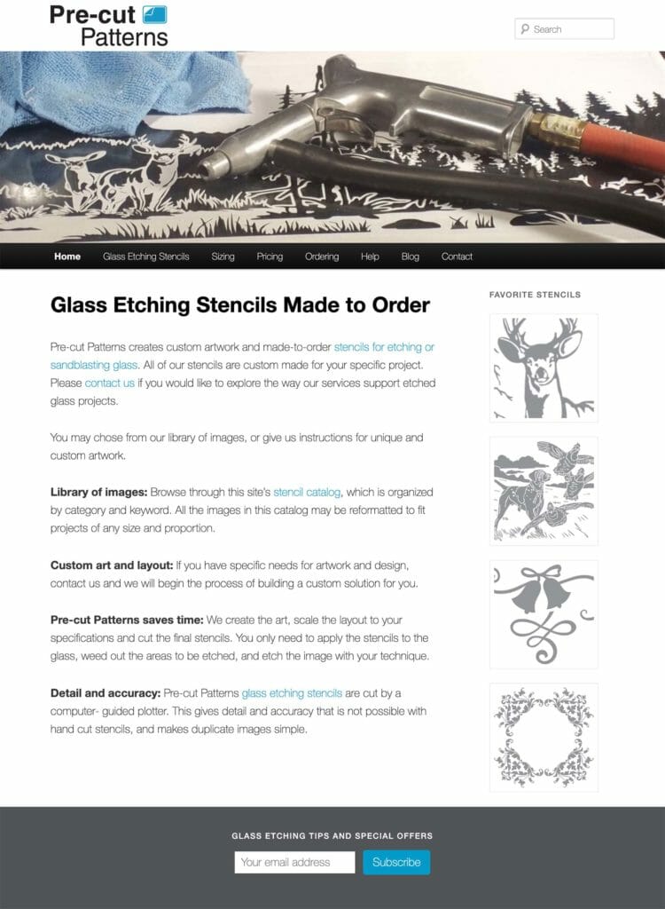 Pre-cut Patterns Website